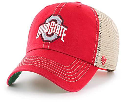 Ohio State Buckeyes Trawler Clean Up Adjustable Snapback Red Trucker Hat