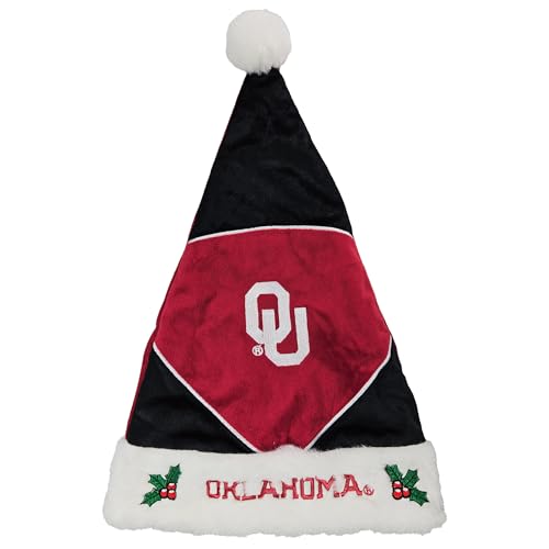 FOCO Oklahoma Sooners -Collector's Edition Sooners Santa Hat -Represent the Red and White - Show Your Big 12 Spirit with Officially Licensed NCAA Holiday Fan Apparel and Gift