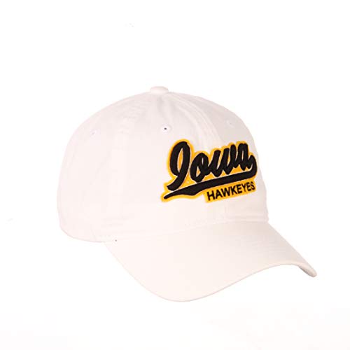 Zephyr NCAA Iowa Hawkeyes Mens Adjustable Scholarship Hat White
