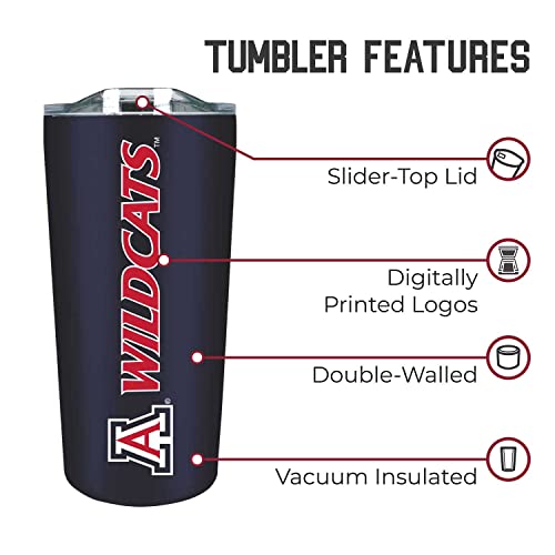 Campus Colors NCAA Stainless Steel Tumbler Perfect for Gameday - 18 oz - Double Walled - Keeps Drinks Perfectly Insulated