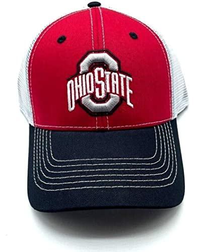 Ohio State Buckeyes Embroidered MVP Adjustable Red Black Mesh Hat