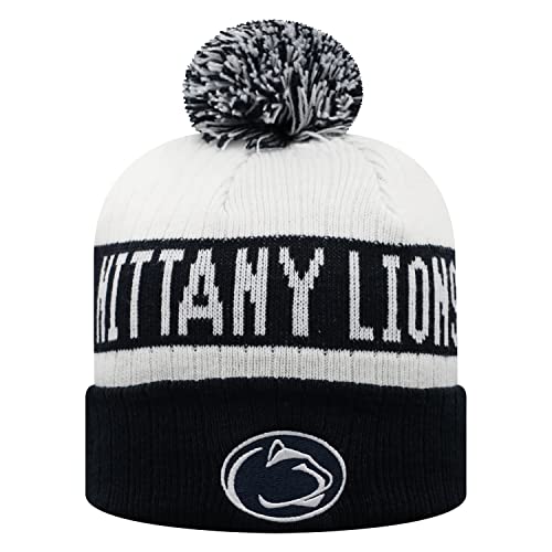 Top of the World NCAA Arctic Striped Cuffed Knit Pom Beanie Hat