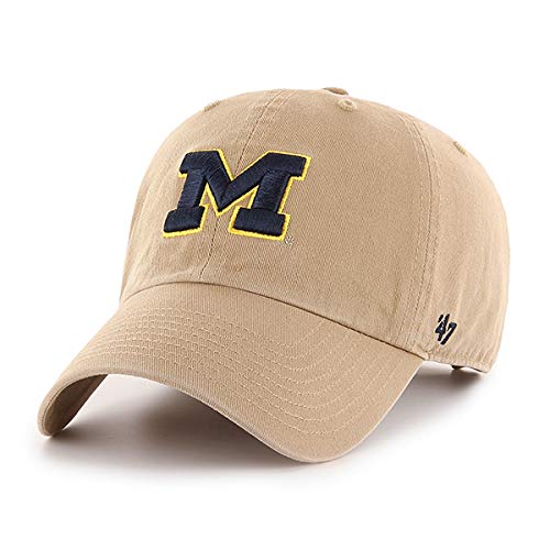 47 NCAA Michigan Wolverines Mens Clean Up Adjustable Hat Clean Up Adjustable Hat