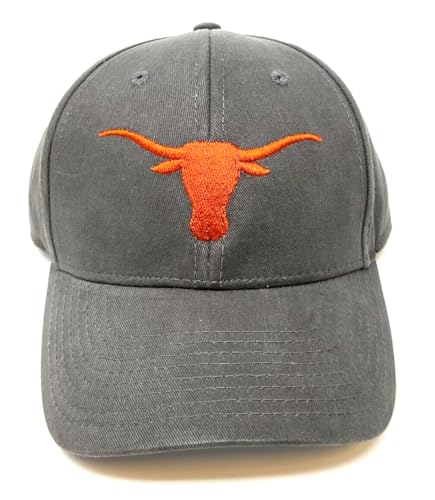National Cap MVP Texas Longhorns Mascot Logo Dark Grey Curved Bill Adjustable Hat