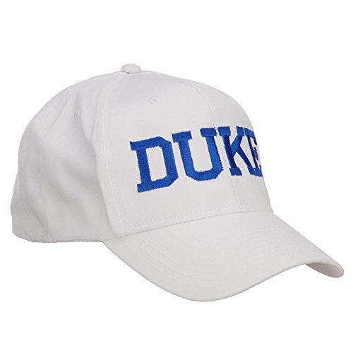 Duke Blue Devils White Duke Embroidered Adjustable Hat