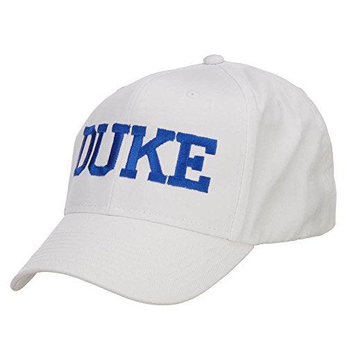 Duke Blue Devils White Duke Embroidered Adjustable Hat