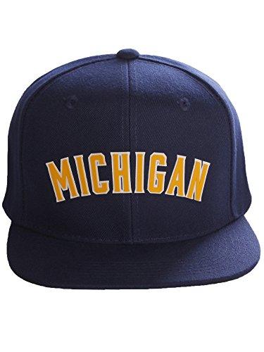 Michigan Wolverines Original Navy Blue Snapback Adjustable Flat Visor Hat