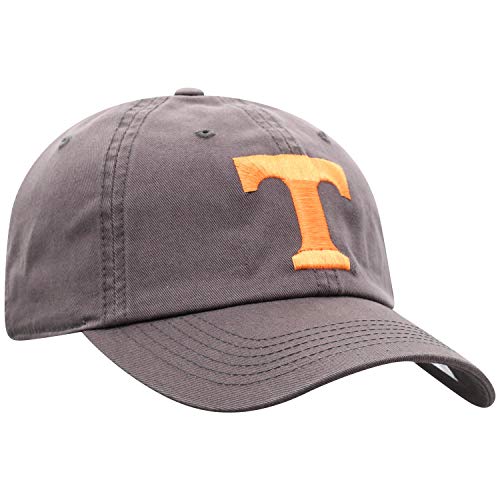 Tennessee Volunteer Elite Fan Shop Mens Adjustable Relaxed Fit Charcoal Grey Adjustable Hat