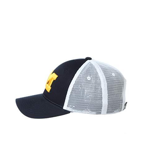 Michigan Wolverines Mens Blue Big Rig Mesh Trucker Adjustable Hat