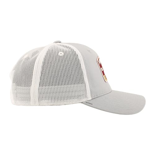 ZHATS Standard NCAA Officially Licensed Snapback Hat Big Rig Patch Gray White Switchback