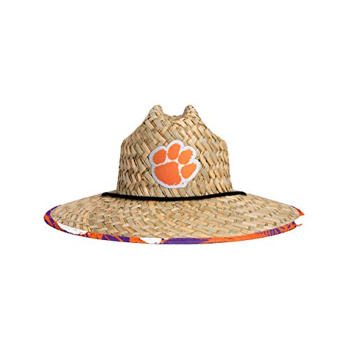 FOCO womens Ncaa College Team Logo Floral Sun Straw Hat, Team Logo, One Size US