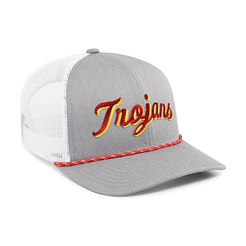 Pacific Headwear Standard USC Trojans Men Trucker Snapback Braid Cap