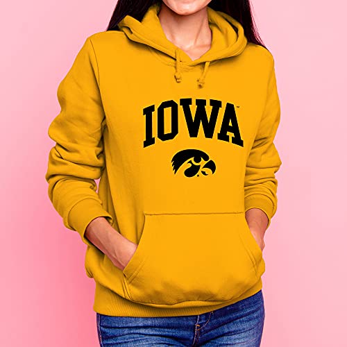 UGP Campus Apparel AH03 - Iowa Hawkeyes Arch Logo Hoodie - Large - Gold
