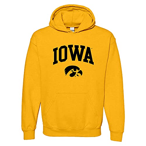 UGP Campus Apparel AH03 - Iowa Hawkeyes Arch Logo Hoodie - Large - Gold