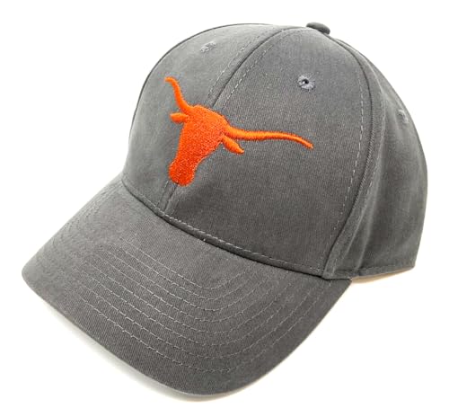 National Cap MVP Texas Longhorns Mascot Logo Dark Grey Curved Bill Adjustable Hat