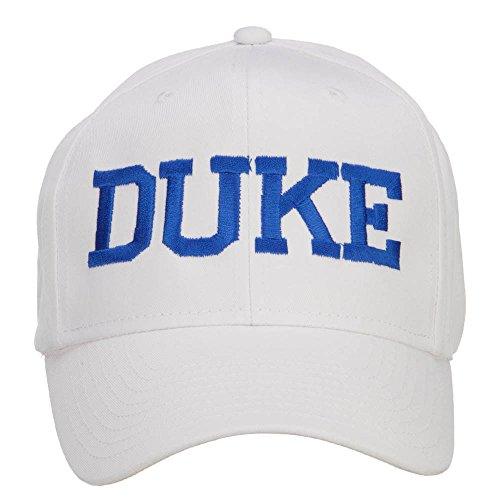 Duke Blue Devils White Duke Embroidered Adjustable Hat