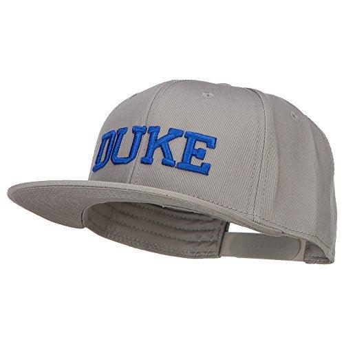 Duke Blue Devils Gray Embroidered Flat Bill Cotton Snapback Adjustable Hat