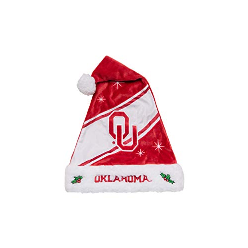 FOCO NCAA Oklahoma Sooners High End Holiday Santa Hat CapHigh End Holiday Santa Hat Cap