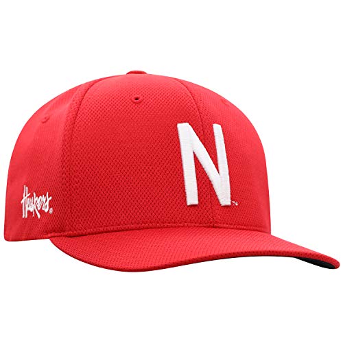 Top of the World NCAA Nebraska Cornhuskers Mens Reflex NCAA One Fit Hat Team Color Primary Icon