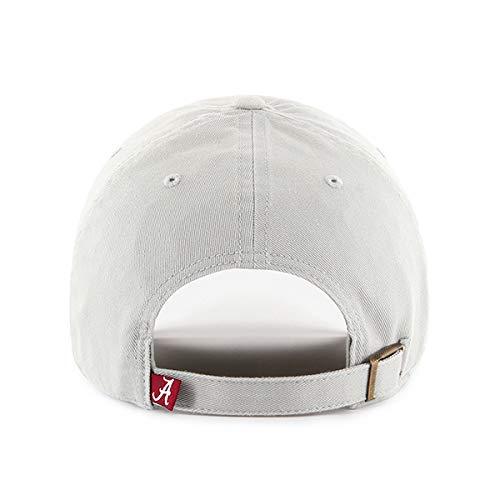 Alabama Crimson Tide Mens Gray Clean Up Cotton Adjustable Hat