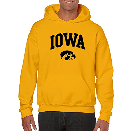UGP Campus Apparel AH03 - Iowa Hawkeyes Arch Logo Hoodie - Large - Gold