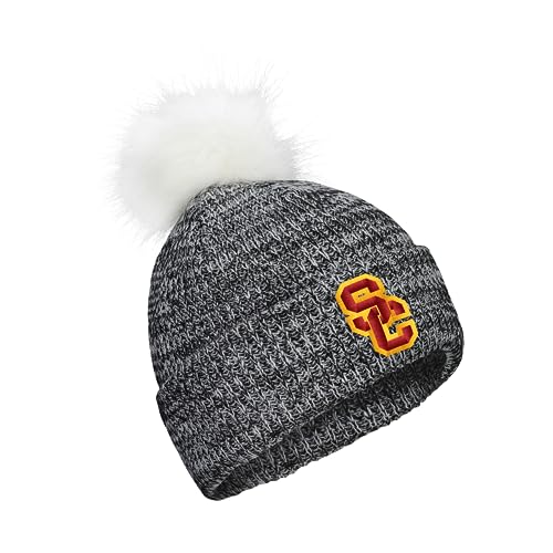 Pacific Headwear Women's Standard USC Trojans Ladies Faux Fur Pom Beanie