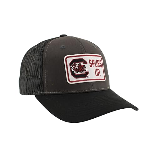 ZHATS Standard NCAA Officially Licensed Snapback Hat Big Rig Patch Charcoal Black Defer