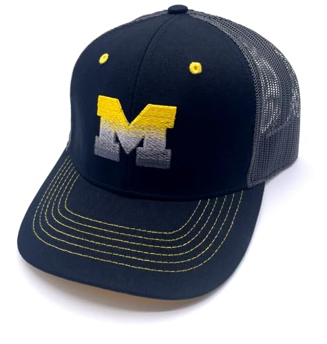 C5 Sports Officially Licensed Michigan University Hat Adjustable Mesh Trucker Team Logo Cap