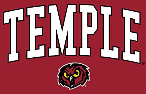 Temple University Owls Jumbo Arch Crewneck Sweatshirt Cardinal