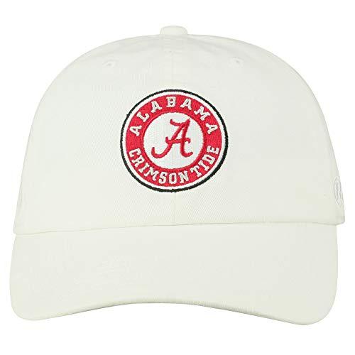 Alabama Crimson Tide White Men's Adjustable Relaxed Fit White Icon Hat