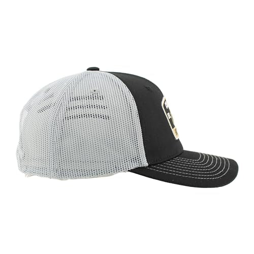 ZHATS Standard NCAA Officially Licensed Trucker Hat Dakota Switchback Patch Black Gray