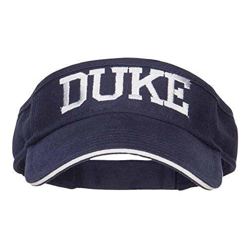 Duke Blue Devils Embroidered Sandwich Visor - Navy White OSFM