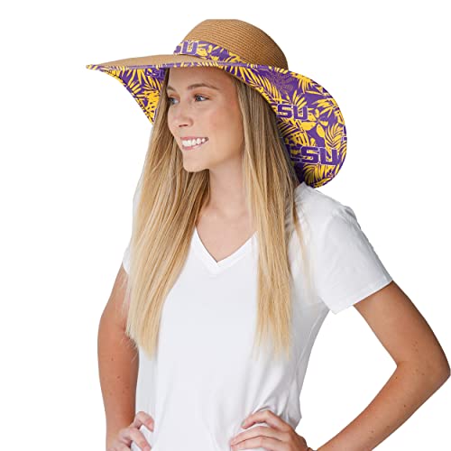 LSU Tigers NCAA Womens Floral Straw Hat
