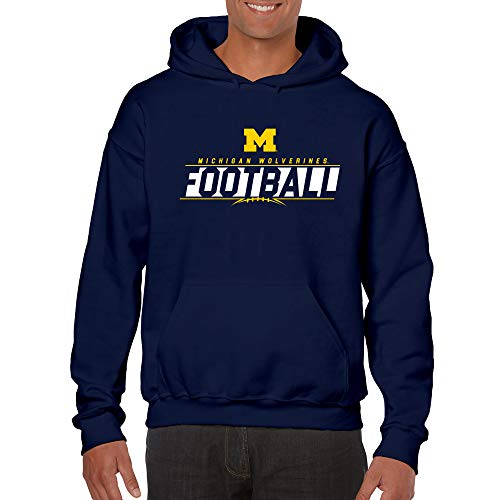 AH1259 - Michigan Wolverines Football Charge Hoodie - 3X-Large - Navy