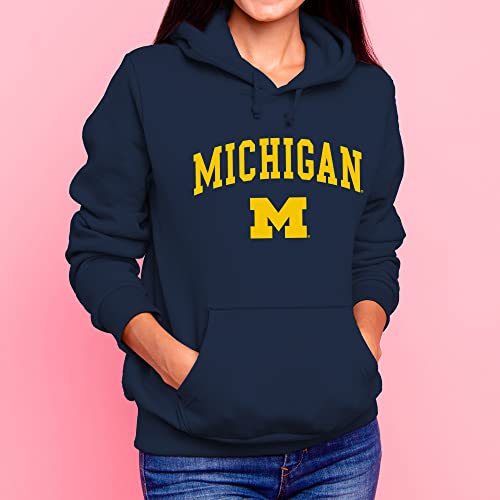 UGP Campus Apparel AH03 - Michigan Wolverines Arch Logo Hoodie - Large - Navy