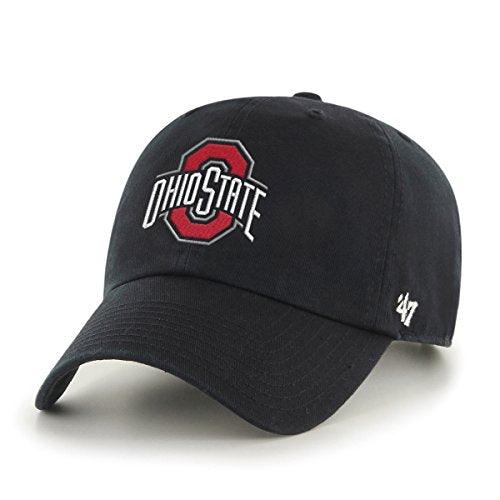 Ohio State Buckeyes Black Cotton Clean Up Adjustable Hat
