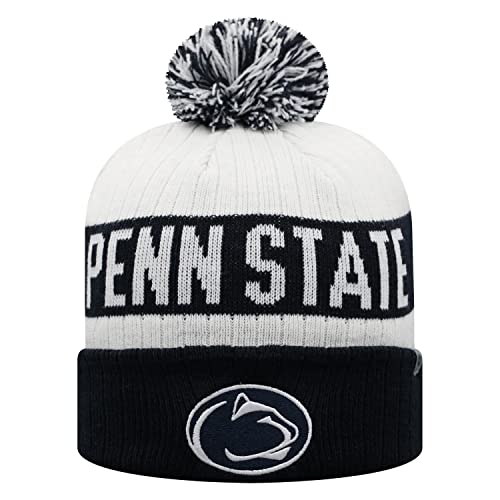 Top of the World NCAA Arctic Striped Cuffed Knit Pom Beanie Hat