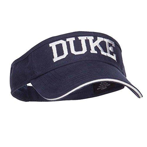 Duke Blue Devils Embroidered Sandwich Visor - Navy White OSFM