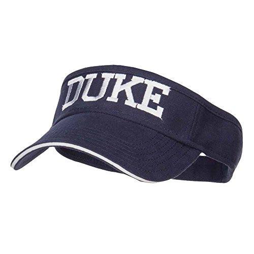 Duke Blue Devils Embroidered Sandwich Visor - Navy White OSFM