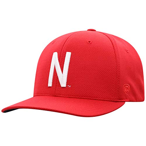 Top of the World NCAA Nebraska Cornhuskers Mens Reflex NCAA One Fit Hat Team Color Primary Icon