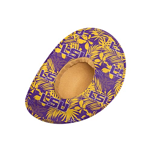 LSU Tigers NCAA Womens Floral Straw Hat