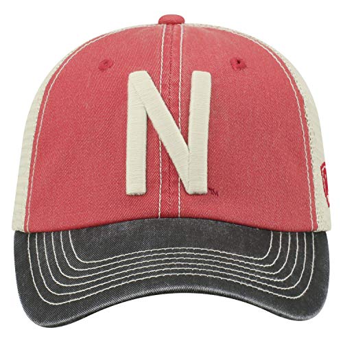Nebraska Cornhuskers Men's Relaxed Fit Adjustable Mesh Red Offroad Adjustable Hat