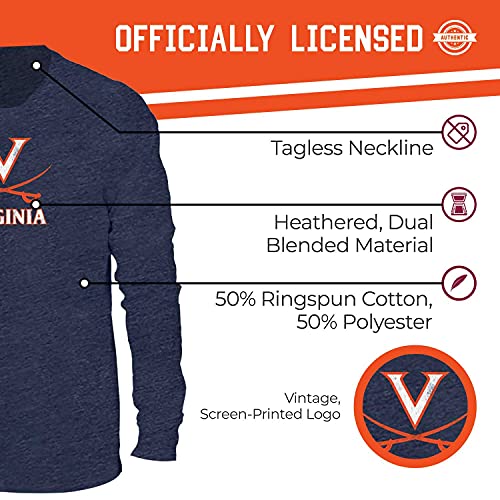 Campus Colors NCAA MVP Adult Long-Sleeve Shirt - Cotton & Polyester - Durable and Lightweight - Stylish Comfort for Game Days