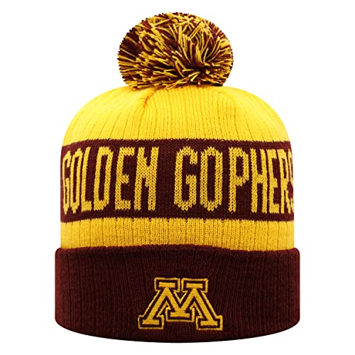 Top of the World NCAA Arctic Striped Cuffed Knit Pom Beanie Hat