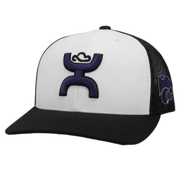 HOOEY Men's Officially Licensed Collegiate Adjustable Snapback Hat  White/Black