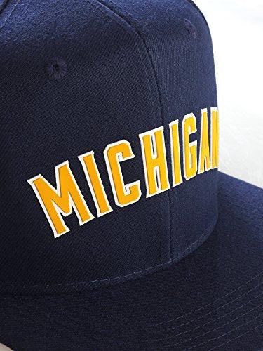 Michigan Wolverines Original Navy Blue Snapback Adjustable Flat Visor Hat