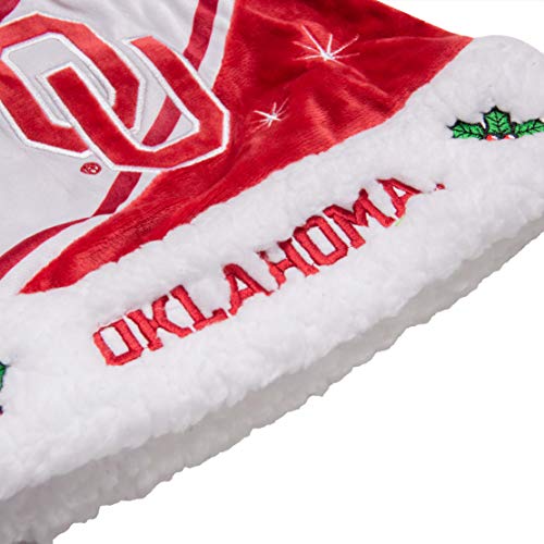 FOCO NCAA Oklahoma Sooners High End Holiday Santa Hat CapHigh End Holiday Santa Hat Cap