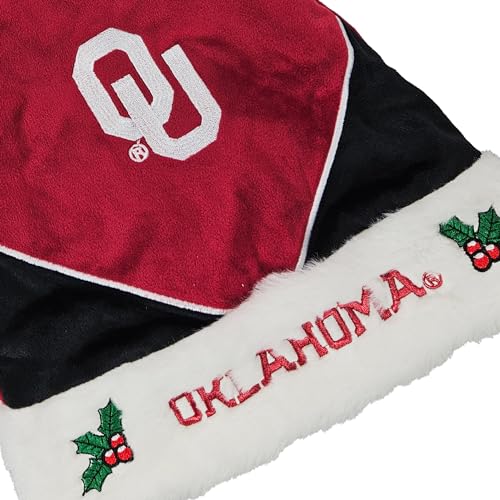 FOCO Oklahoma Sooners -Collector's Edition Sooners Santa Hat -Represent the Red and White - Show Your Big 12 Spirit with Officially Licensed NCAA Holiday Fan Apparel and Gift