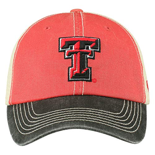 Top of the World Texas Tech Red Raiders Men's Relaxed Fit Adjustable Mesh Offroad Hat Team Color Icon