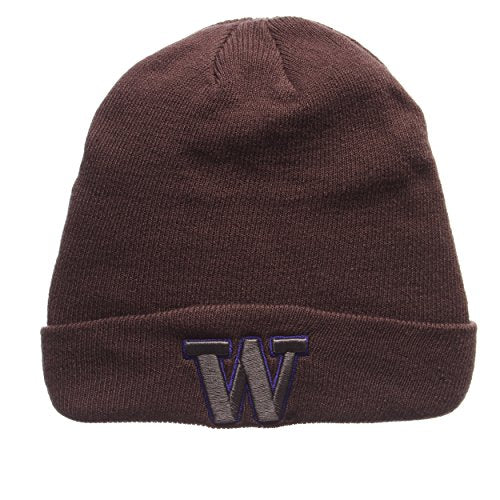 Zephyr Washington Huskies Charcoal Gray X-RAY POP Cuff Beanie Hat - NCAA Cuffed Winter Knit Toque Cap